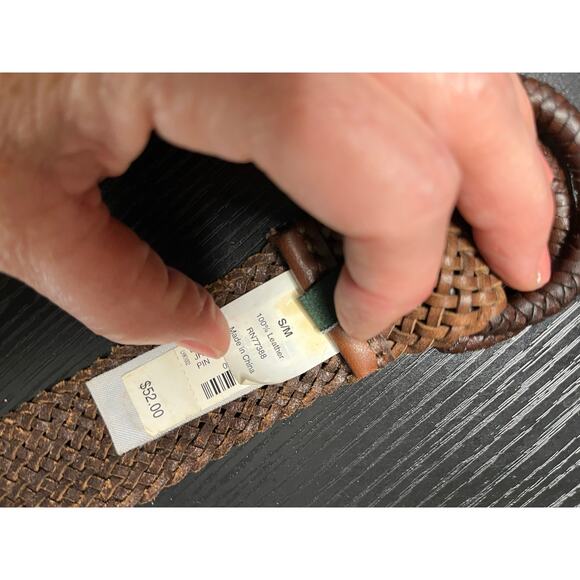 J. Crew Boho Braided Leather Wide Belt - Picture 6 of 7